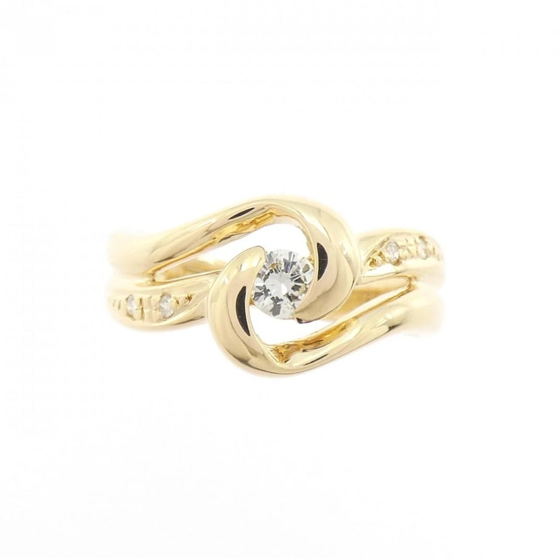 K18YG DIAMOND RING - 2