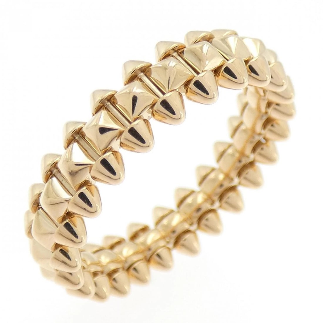 CARTIER CLASH SMALL RING: Cartier Clash Small Ring Brand: Cartier Type: Ring Material: 750 Pink Gold, Color: Pink Gold Size: 9-9.5 US Accessories: None Accessories Notice: When purchasing pre-owned goods, please refer