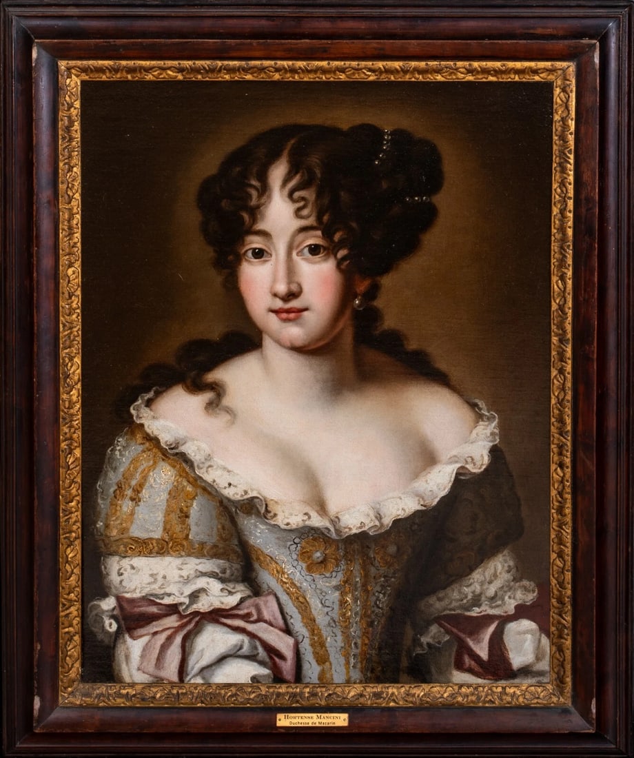 PORTRAIT OF HORTENSE MANCINI OIL PAINTING ATTRIBUTED TO JACOB FERDINAND VOET (1 of 10)