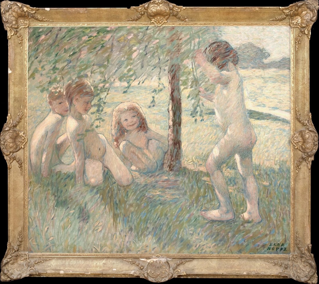 IMPRESSIONIST CHILDREN OIL PAINTING (1 of 10)