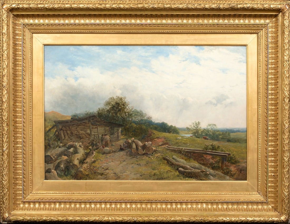 THE LOGGERS REST OIL PAINTING (1 of 11)