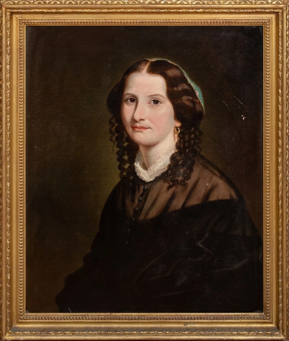 PORTRAIT OF A YOUNG DETROIT LADY OIL PAINTING (1 of 10)