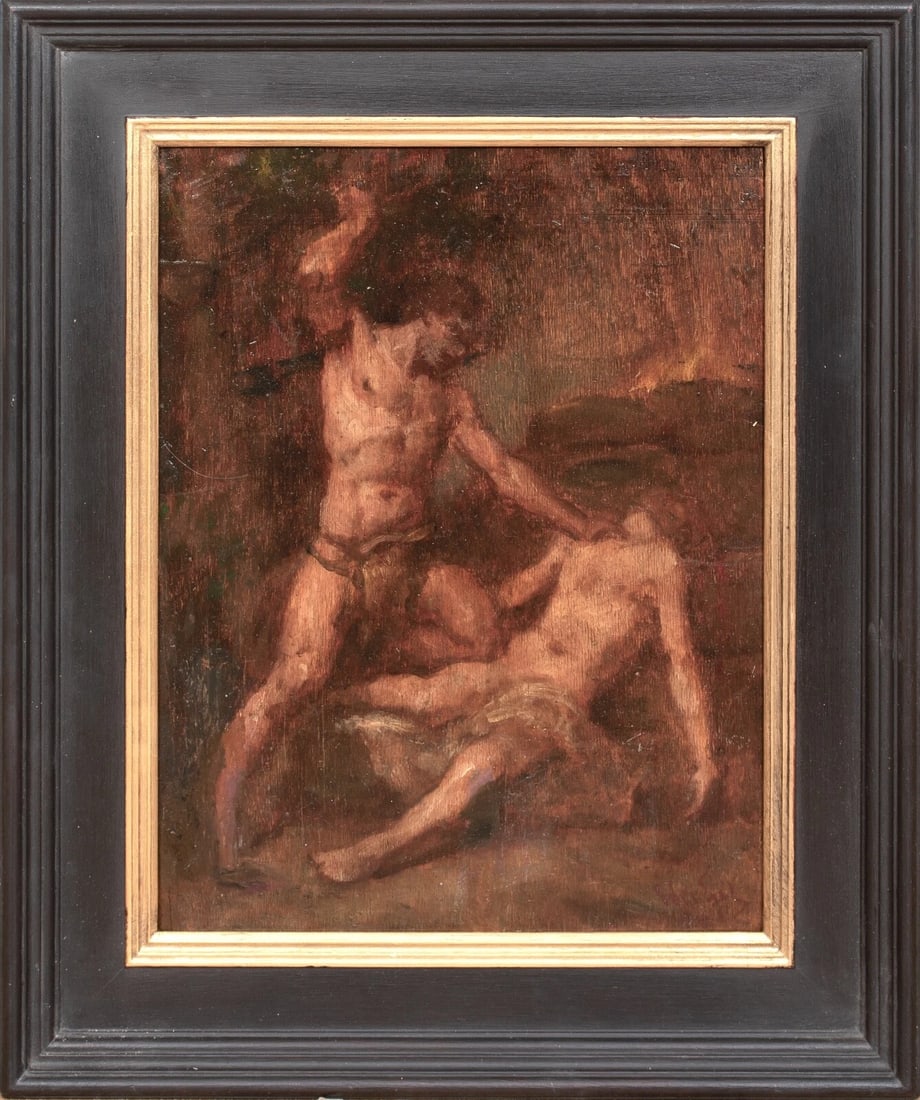 CAIN & THE DEATH OF ABEL OIL PAINTING (1 of 6)