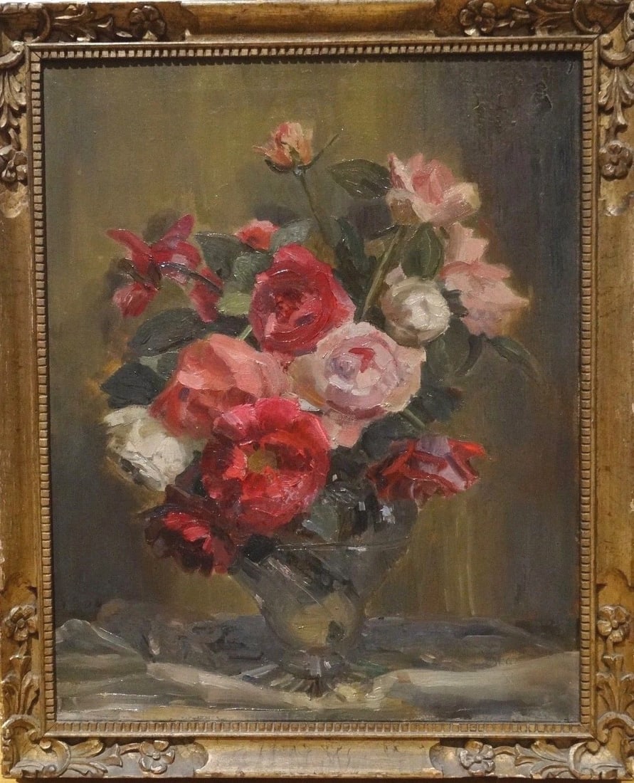 STILL LIFE OF ROSES OIL PAINTING (1 of 11)