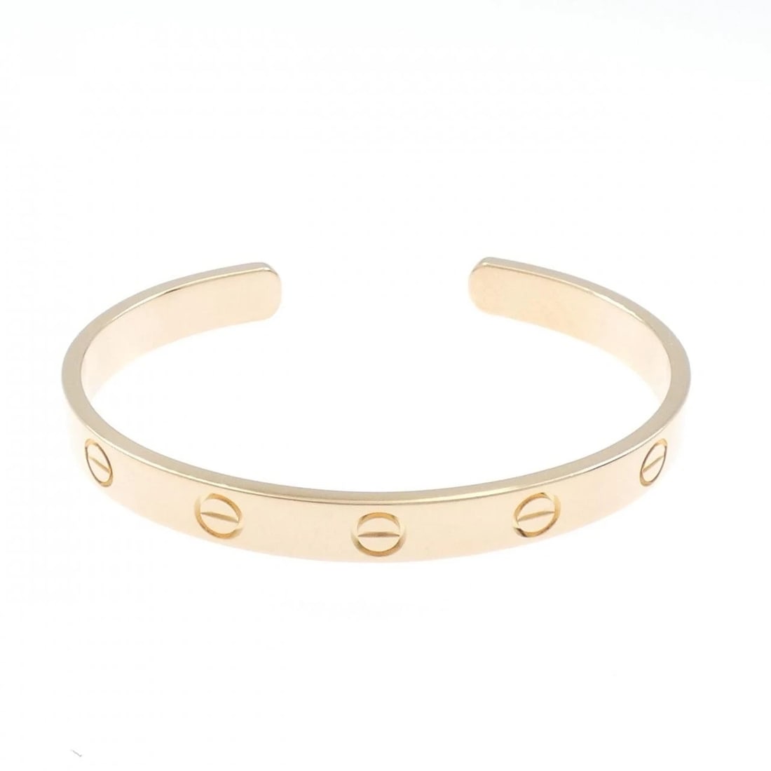 CARTIER LOVE BRACELET: Cartier Love Bracelet Brand: Cartier Type: Bracelet Material: 750 Pink Gold, Color: Pink Gold Size: 14.5cm,ActualSize Max W: 6.0mm Accessories: None Accessories Notice: When purchasing