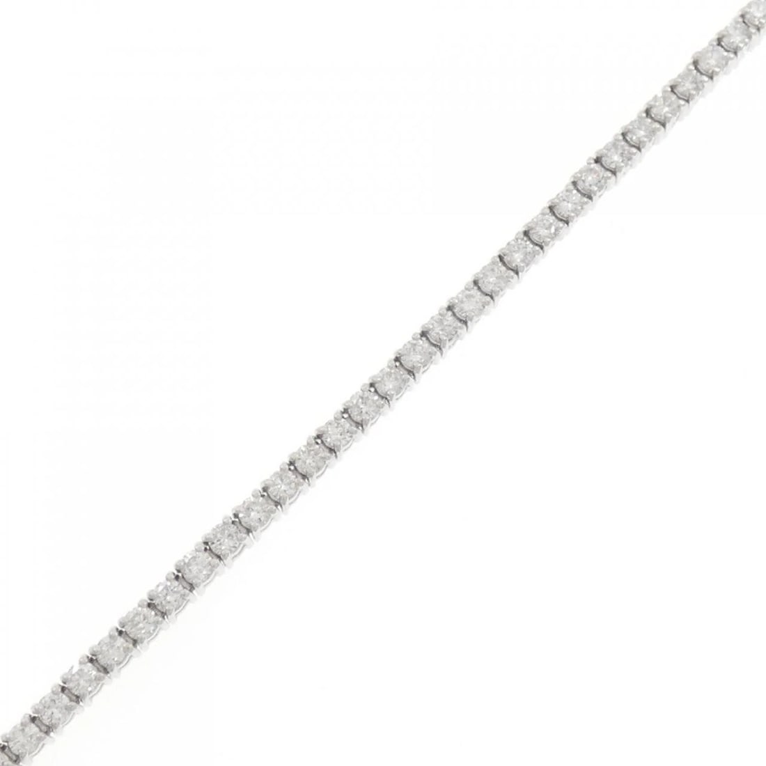 K18WG DIAMOND BRACELET: K18WG Diamond Bracelet Brand: Unbranded Type: Bracelet Material: K18 White Gold, Main Stone/Creation Natural Color: white gold Size: 18cm ActualSizeMax W: 2.4mm Accessories: None Accessories
