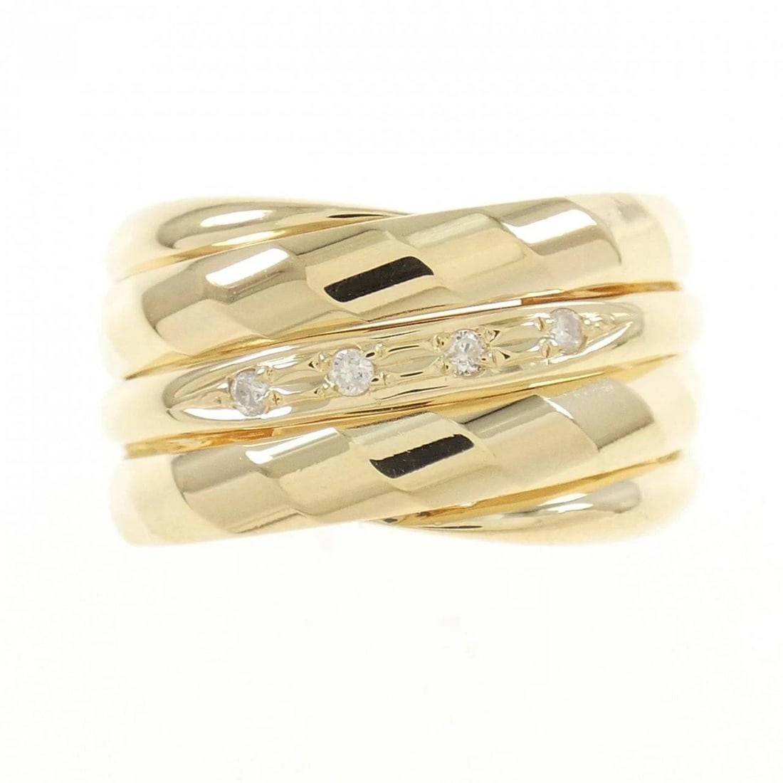 K18YG DIAMOND RING - 2