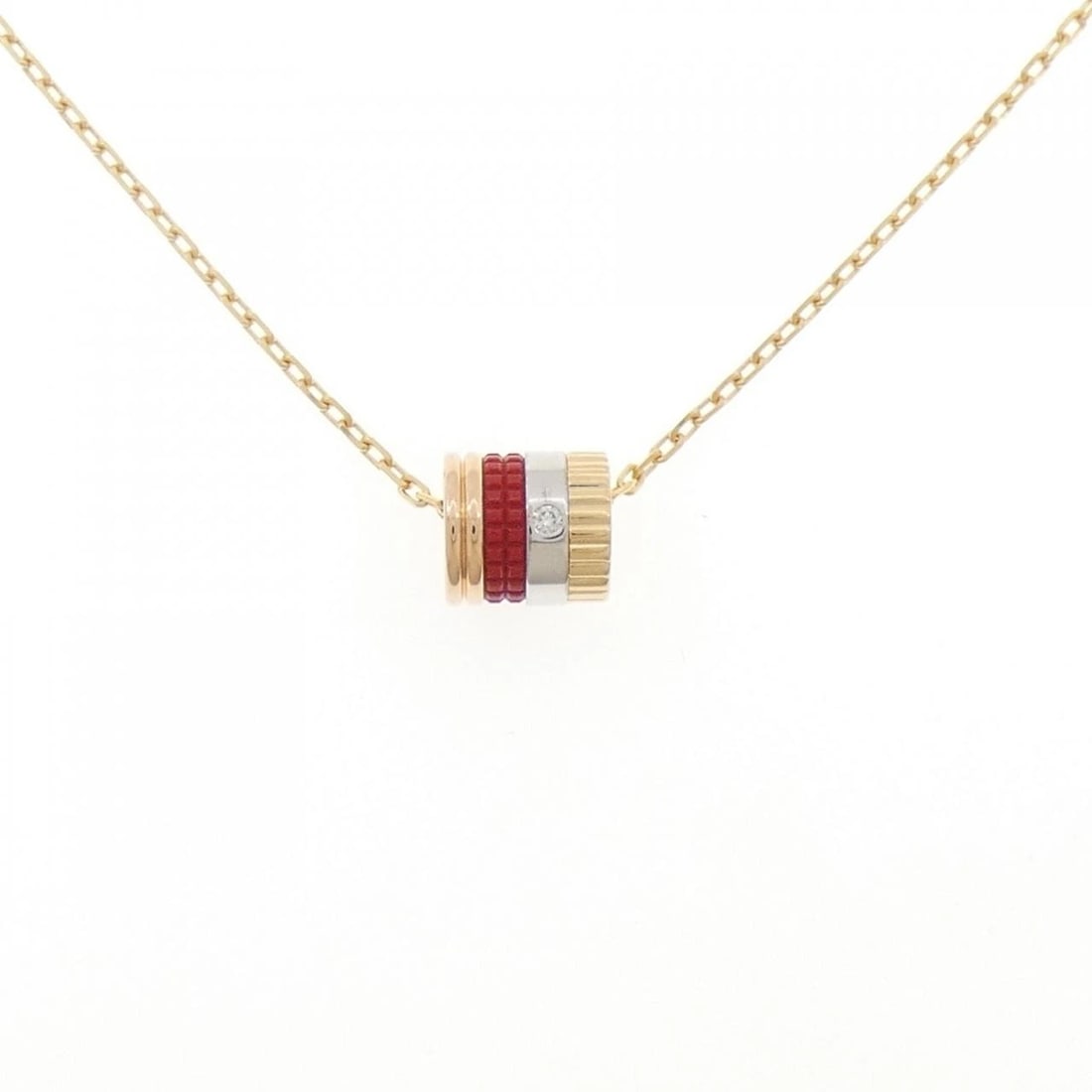 BOUCHERON QUATRE RED SMALL NECKLACE: Boucheron Quatre Red Small Necklace Brand: Boucheron Type: Necklace Material: 750 Yellow Gold 750 White Gold 750 Pink Gold ceramic, Main Stone/Creation Natural Color: None Size: