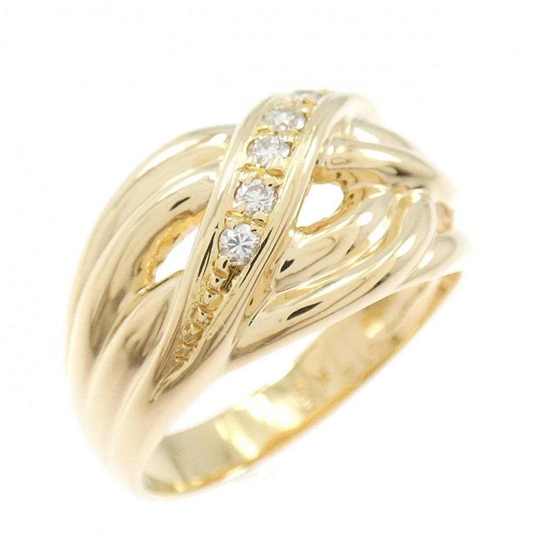 K18YG DIAMOND RING: K18YG Diamond Ring Brand: Unbranded Type: Ring Material: K18 Yellow Gold, Main Stone/Creation Natural Color: Yellow Gold Size: 8.5 (US size) Accessories: None Accessories Notice: When