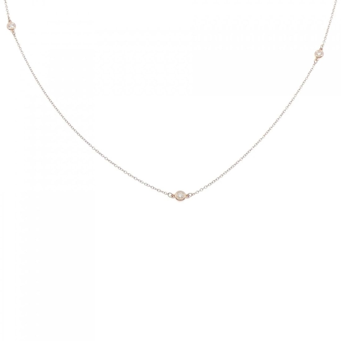 TIFFANY BY THE YARD SPRINKLE 9P NECKLACE: Tiffany By the Yard Sprinkle 9P Necklace Brand: Tiffany Type: Necklace Material: 750 Pink Gold, Main Stone/Creation Natural Color: Pink Gold Size: 81cm, ActualSize Max W: 4.2mm Chain Max. W: