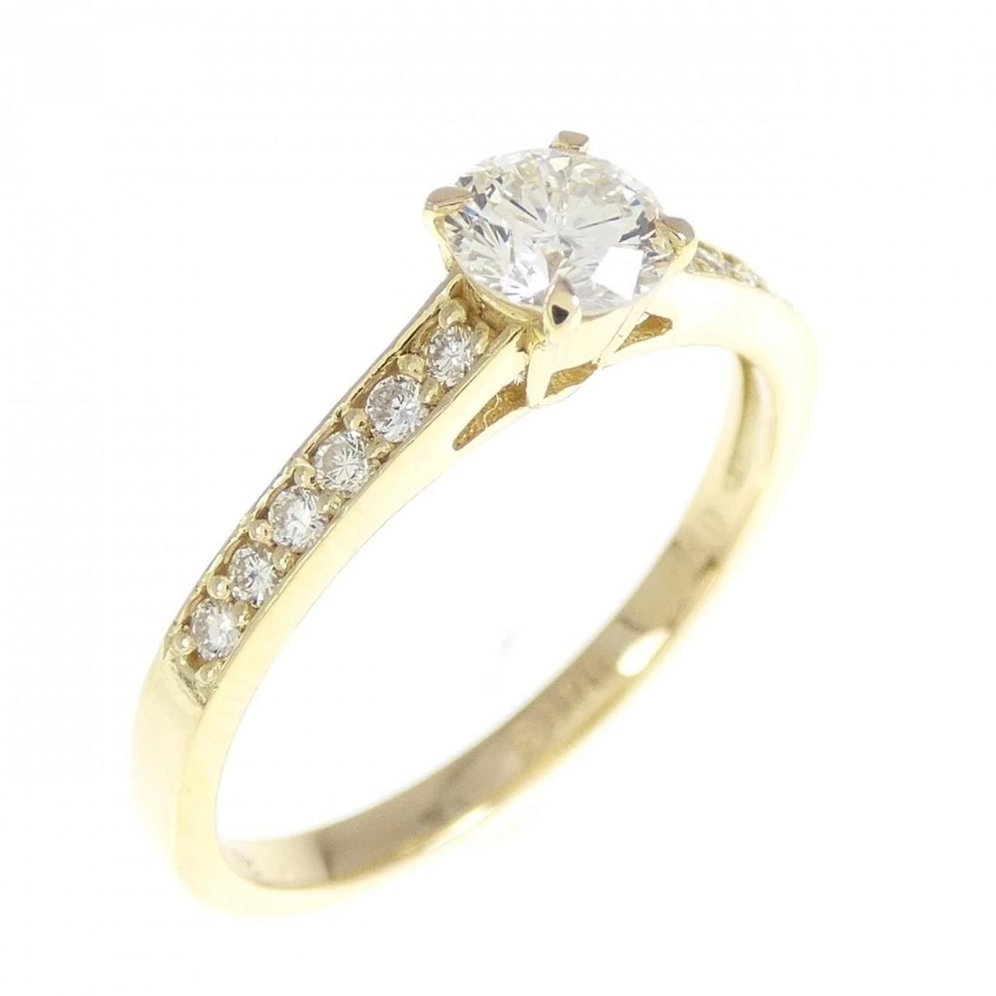 K18YG DIAMOND RING: K18YG Diamond Ring Brand: Unbranded Type: Ring Material: K18 Yellow Gold, Main Stone/Creation Natural Color: yellow gold Size: 6.5US Accessories: None Accessories Notice: When purchasing
