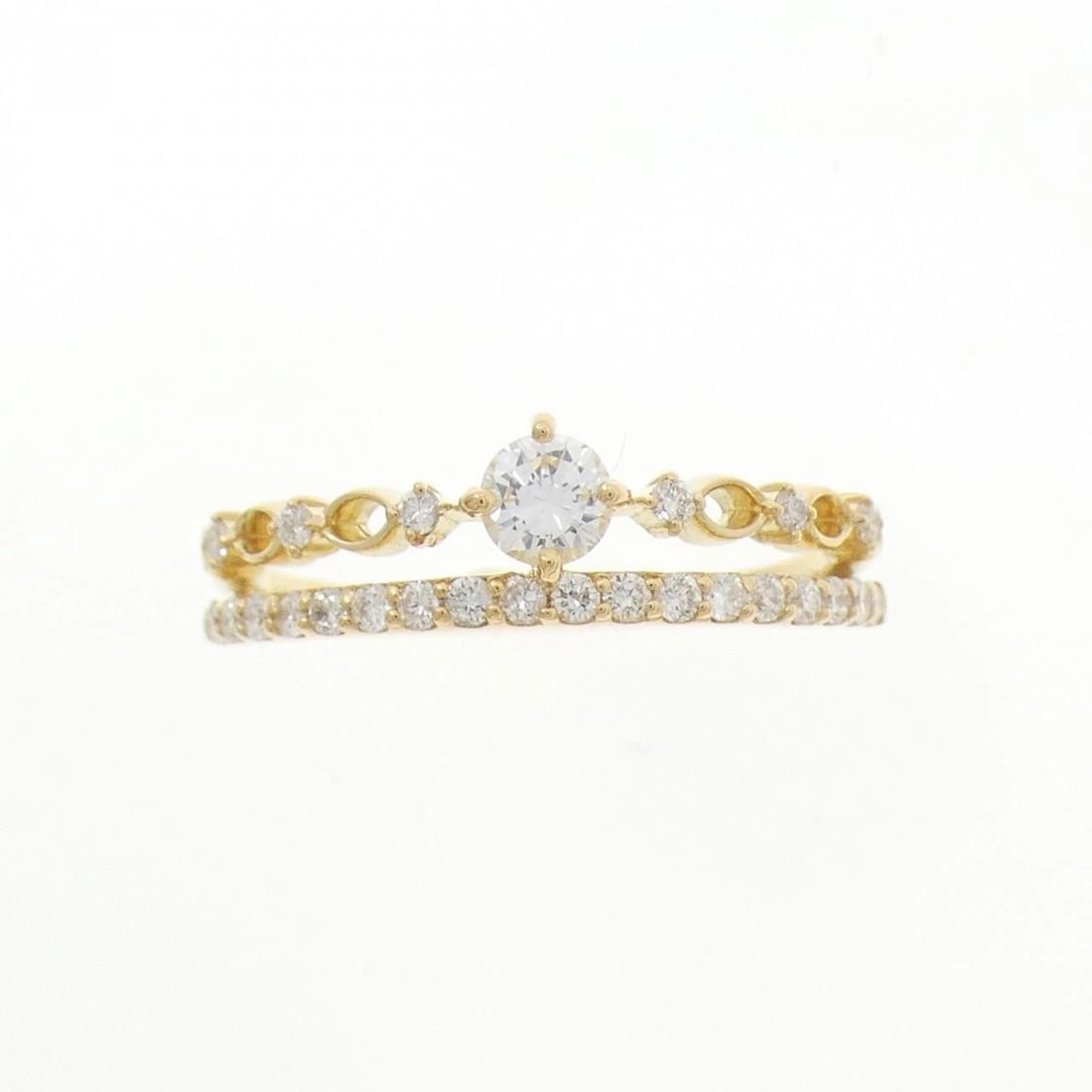 K18YG DIAMOND RING - 2