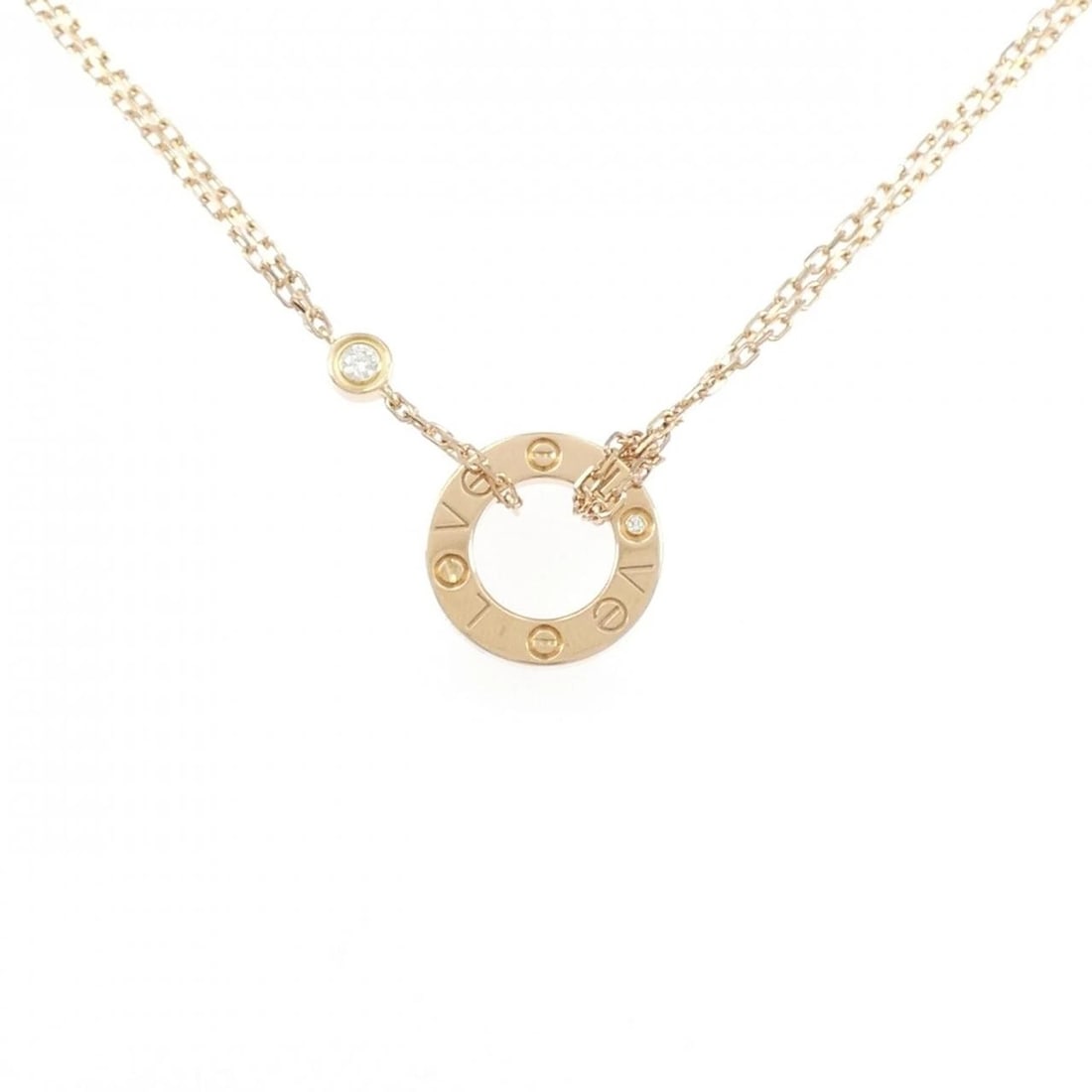 CARTIER LOVE NECKLACE: Cartier Love Necklace Brand: Cartier Type: Necklace Material: 750 Pink Gold, Main Stone/Creation Natural Color: Pink Gold Size: 38 41cm,ActualSize Diameter: 12.9mm Chain Max. W: 1.2mm 