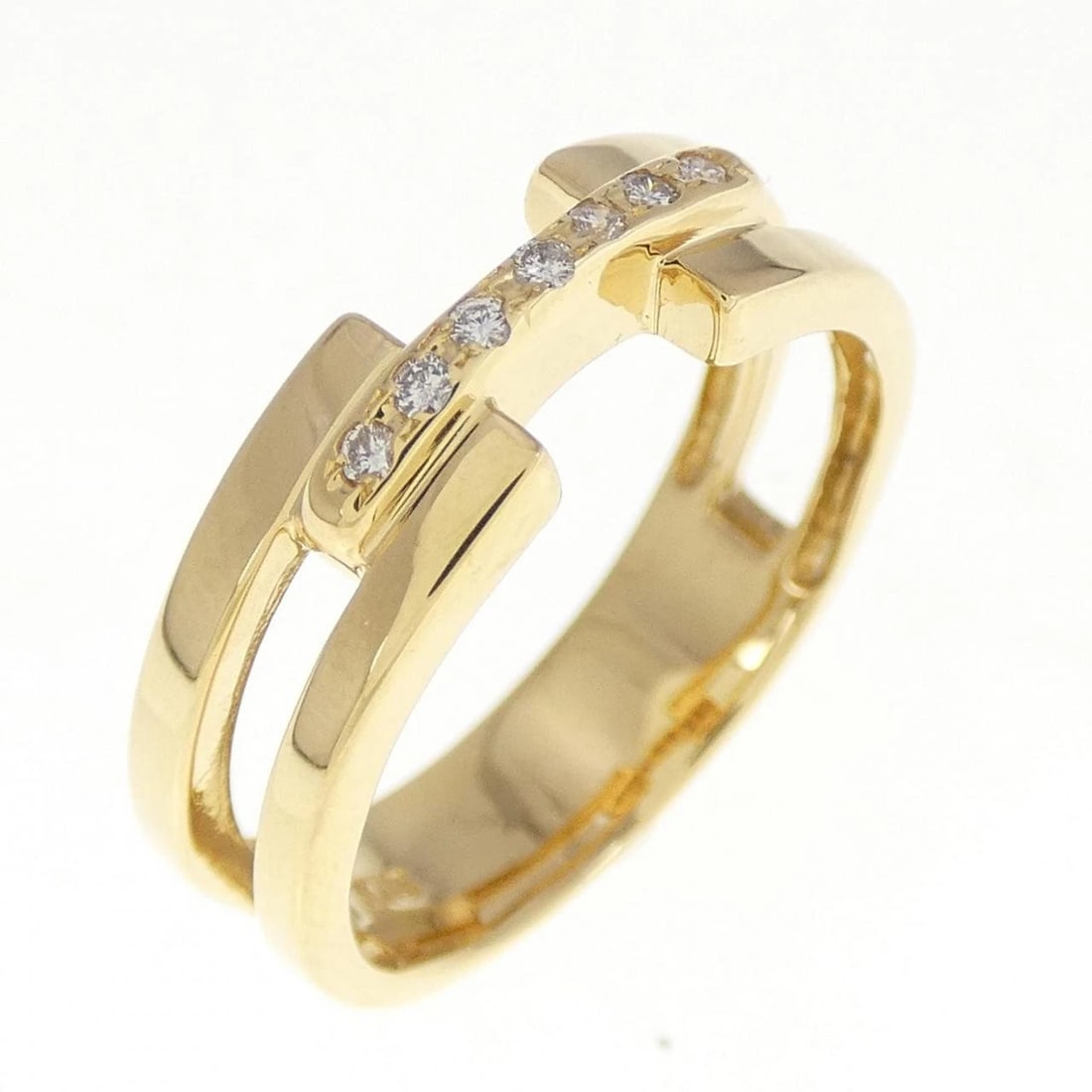 K18YG DIAMOND RING: K18YG Diamond Ring Brand: Unbranded Type: Ring Material: K18 Yellow Gold, Main Stone/Creation Natural Color: yellow gold Size: 6.5US Accessories: None Accessories Notice: When purchasing p