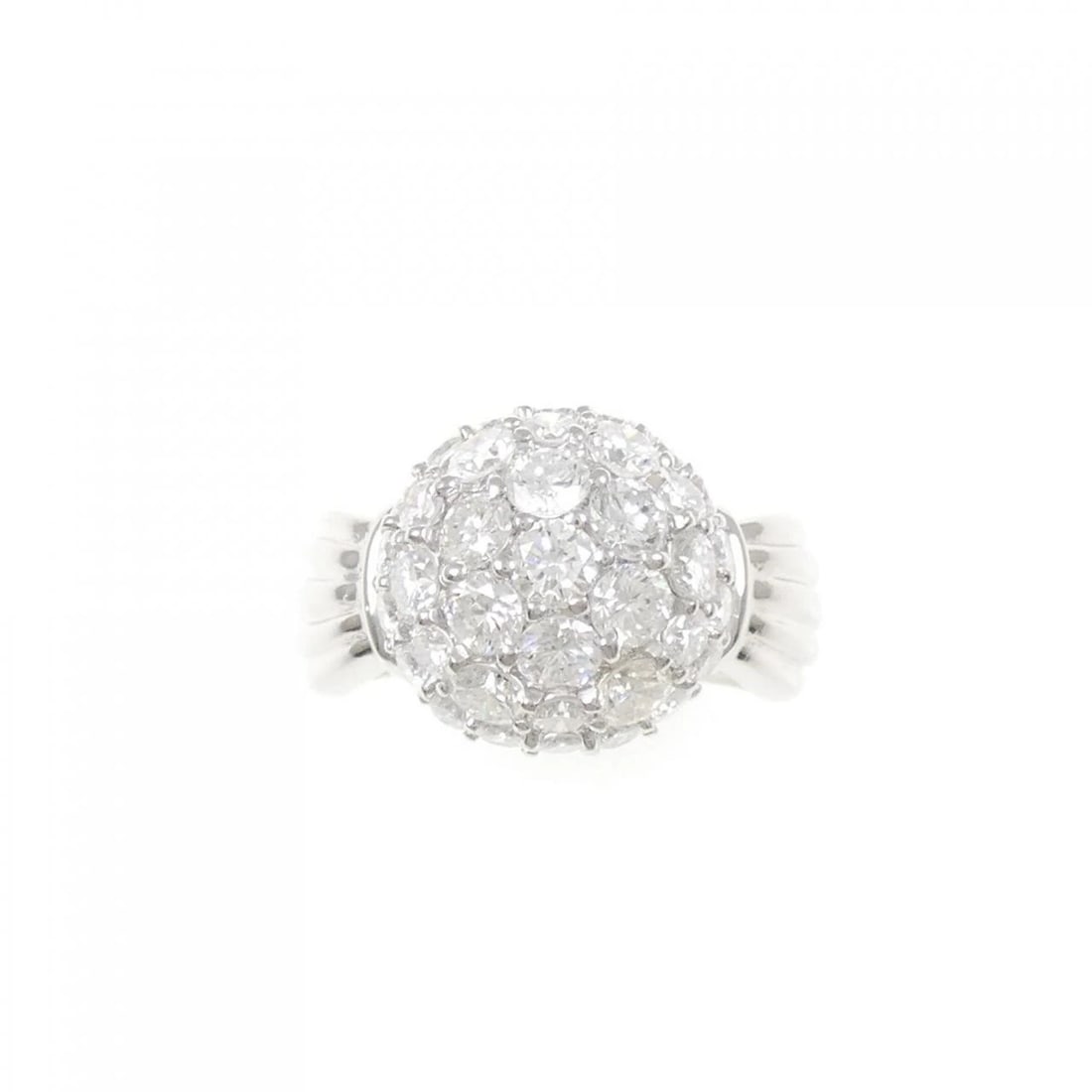 PT900 PAVE DIAMOND RING - 2
