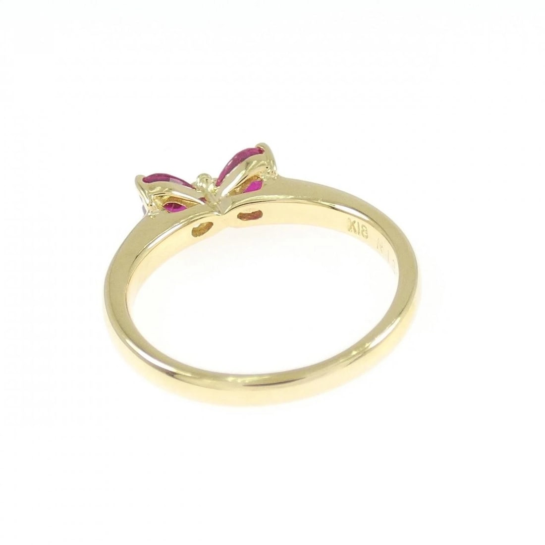 K18YG RIBBON RUBY RING - 3