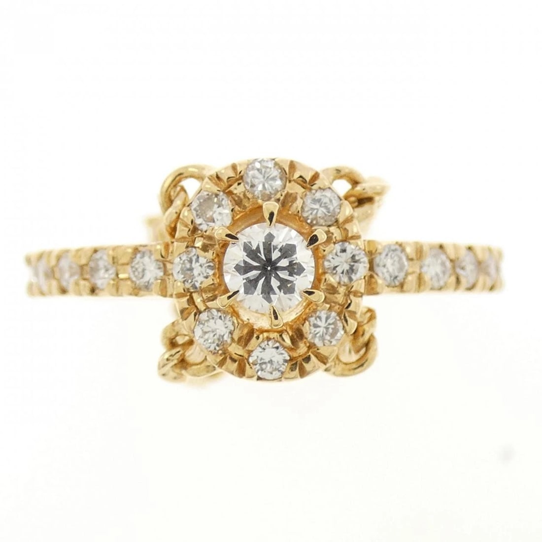 K18YG DIAMOND RING: K18YG Diamond Ring Brand: Unbranded Type: Ring Material: K18 Yellow Gold, Main Stone/Creation Natural Color: yellow gold Size: 5.5-6US Accessories: None Accessories Notice: When purchasing