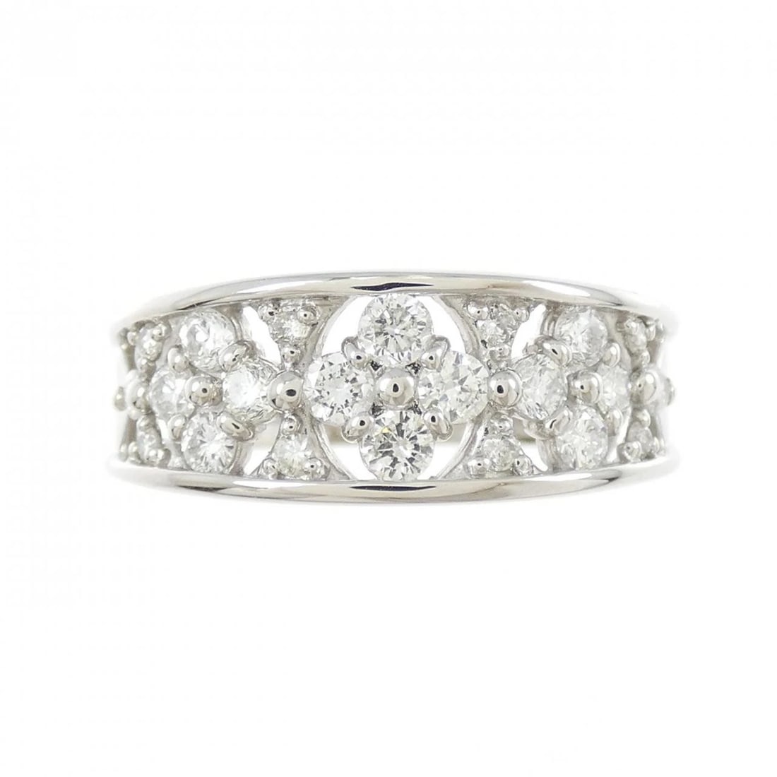 PT900 FLOWER DIAMOND RING - 2