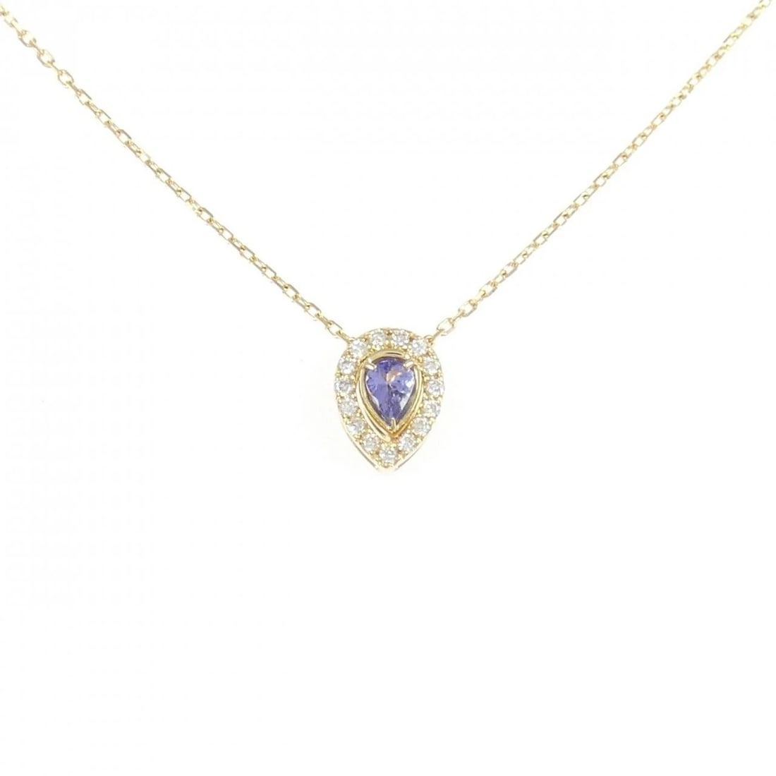 K18YG 2WAY TANZANITE NECKLACE: K18YG 2WAY Tanzanite Necklace Brand: Unbranded Type: Necklace Material: K18 Yellow Gold, Main Stone/Creation tanzanite Color: yellow gold Size: 46cm ActualSizePendant top H x W: 9.0mmx6.9mm