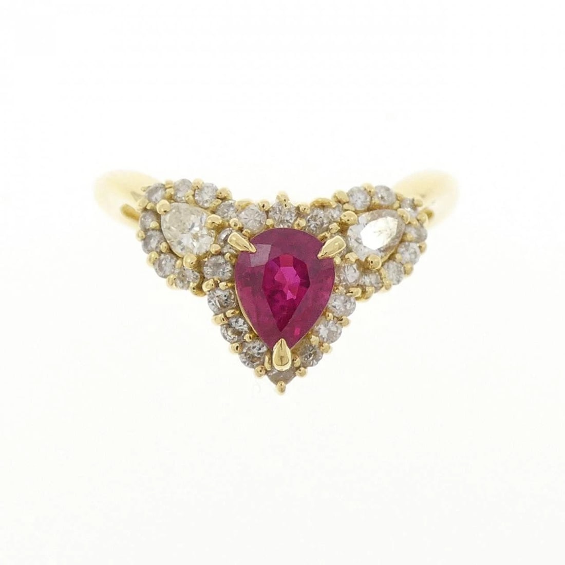 K18YG RUBY RING - 2