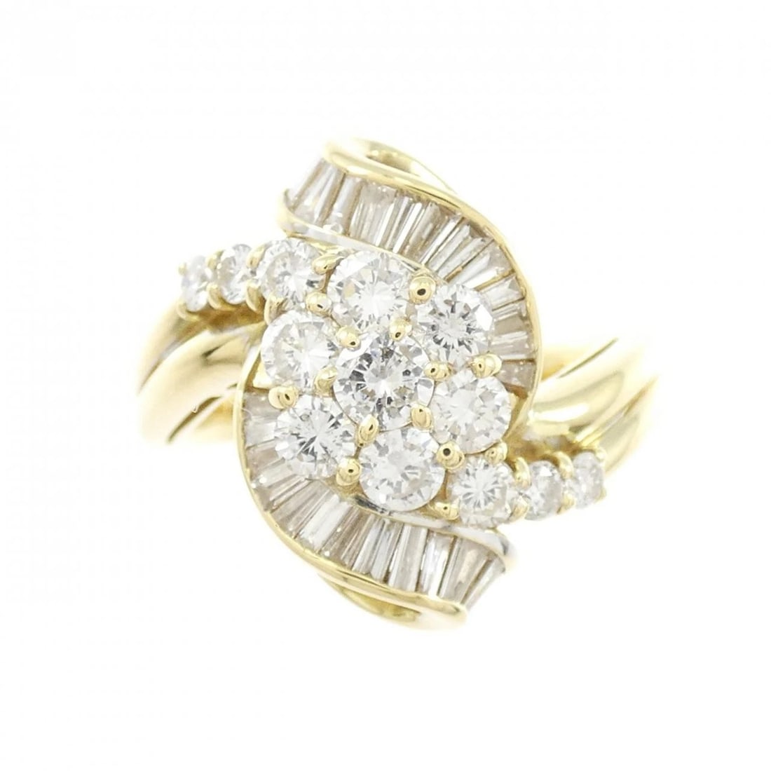 K18YG DIAMOND RING - 2