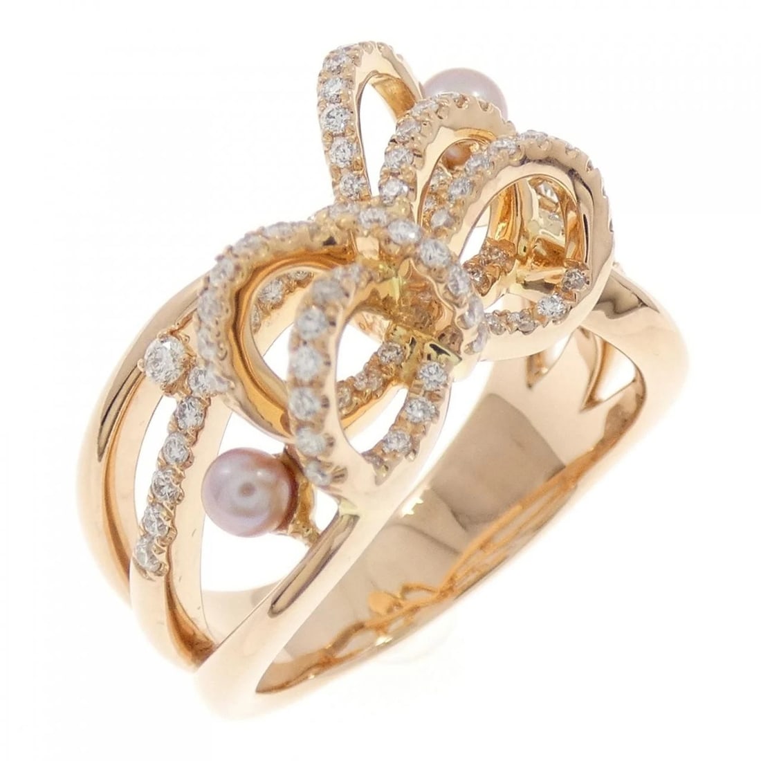 750PG FRESHWATER PEARL RING: 750PG Freshwater Pearl Ring Brand: Unbranded Type: Ring Material: 750 Pink Gold, Main Stone/Creation fresh water pearl Color: pink gold Size: 8US Accessories: None Accessories Notice: When