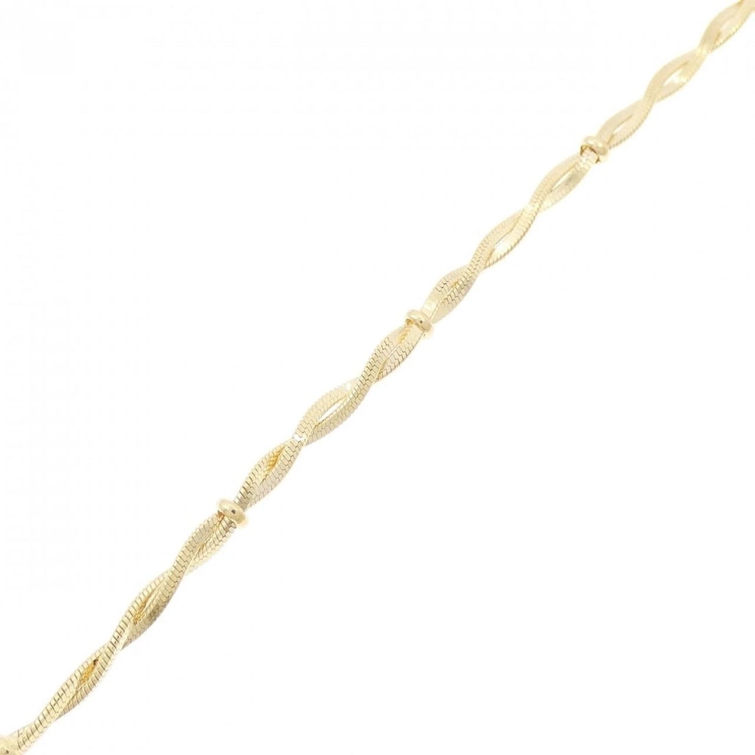 K18YG BRACELET: K18YG Bracelet Brand: Unbranded Type: Bracelet Material: K18 Yellow Gold, Color: yellow gold Size: 18cm ActualSizeMax W: 2.5mm Accessories: None Accessories Notice: When purchasing pre-owned