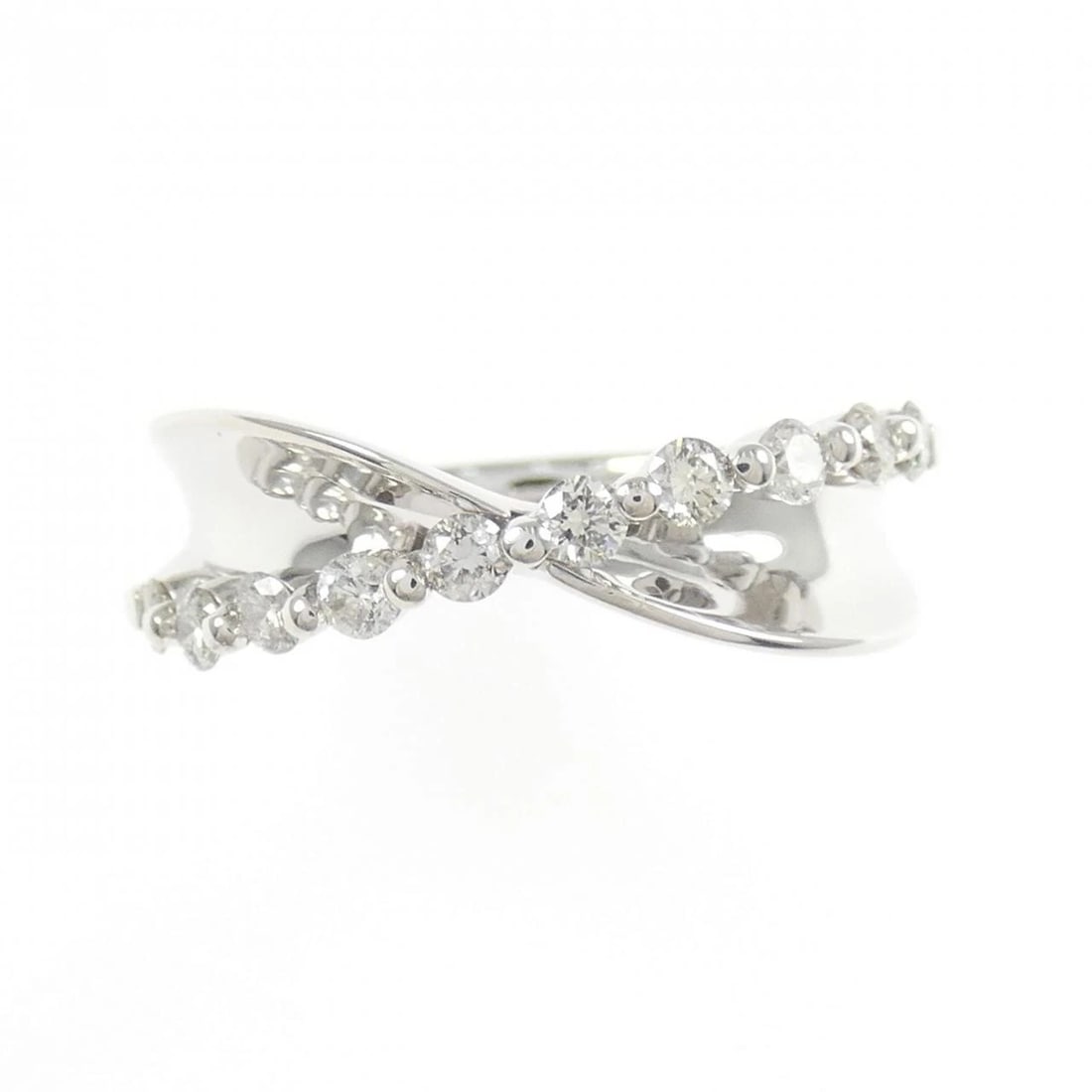 K18WG DIAMOND RING - 2