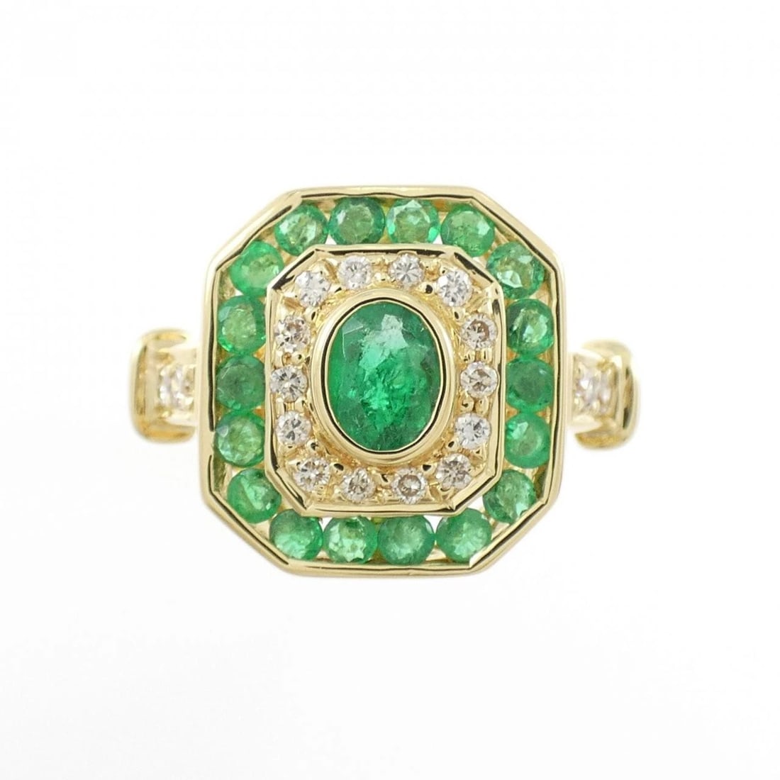 750YG EMERALD RING - 2