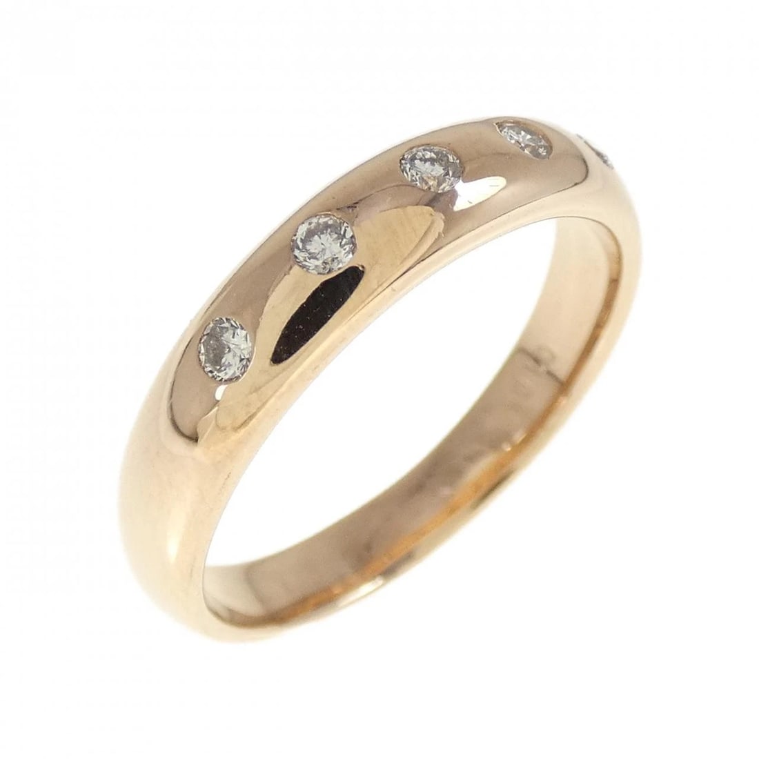 K18PG DIAMOND RING: K18PG Diamond Ring Brand: Unbranded Type: Ring Material: K18 Pink Gold, Main Stone/Creation Natural Color: Pink gold Size: 5.5US Accessories: None Accessories Notice: When purchasing pre-o