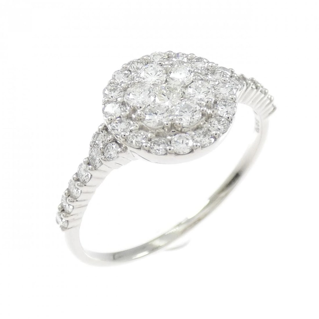 PT900 DIAMOND RING: PT900 Diamond Ring Brand: Unbranded Type: Ring Material: Platinum 900, Main Stone/Creation Natural Color: platinum Size: 6.5US Accessories: None Accessories Notice: When purchasing pre-owned