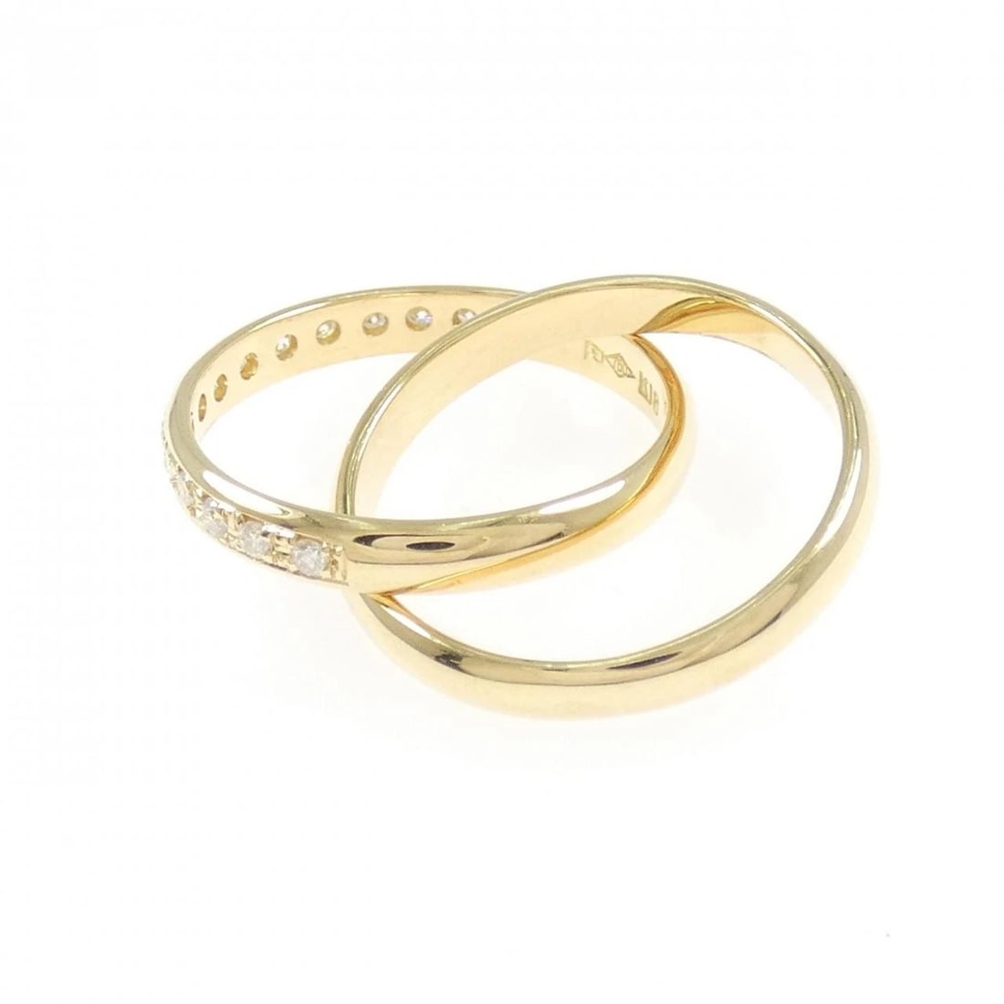 K18YG DIAMOND RING - 2