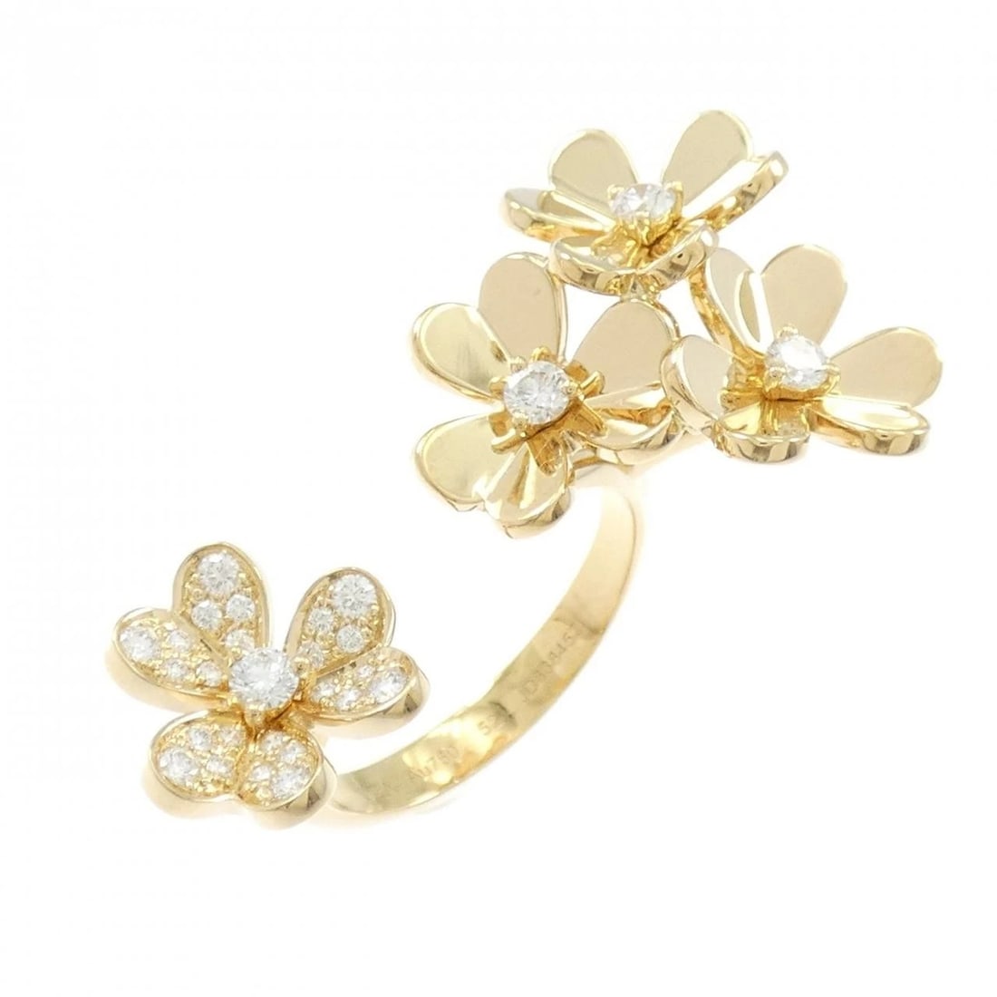 VAN CLEEF & ARPELS FRIVOLE ENTREE LES DOORS RING: Van Cleef & Arpels Frivole Entree Les Doors Ring Brand: Van Cleef & Arpels Type: Ring Material: 750 yellow gold, Main Stone/Creation Natural Color: yellow gold Size: US7 Accessories: None