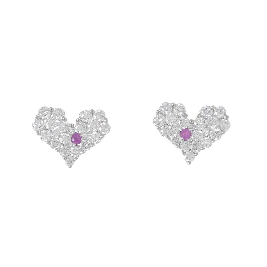 K18WG HEART SAPPHIRE EARRINGS: K18WG Heart Sapphire Earrings Brand: Unbranded Type: Earrings Material: K18 White Gold, Main Stone/Creation sapphire Color: white gold Size: HxW: 11.8mmx14.8mm Accessories: None Accessories