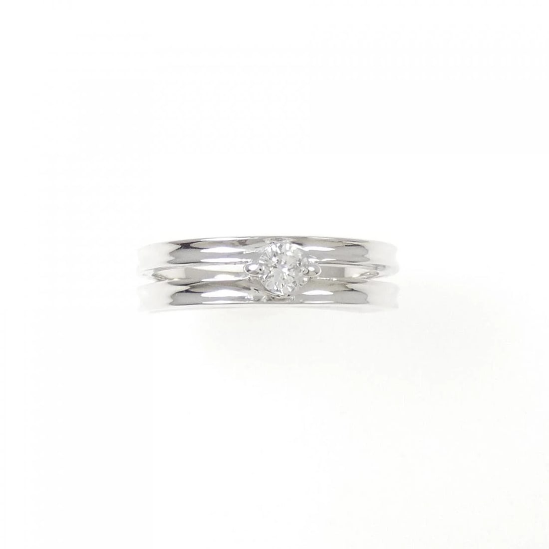 K18WG DIAMOND RING - 2