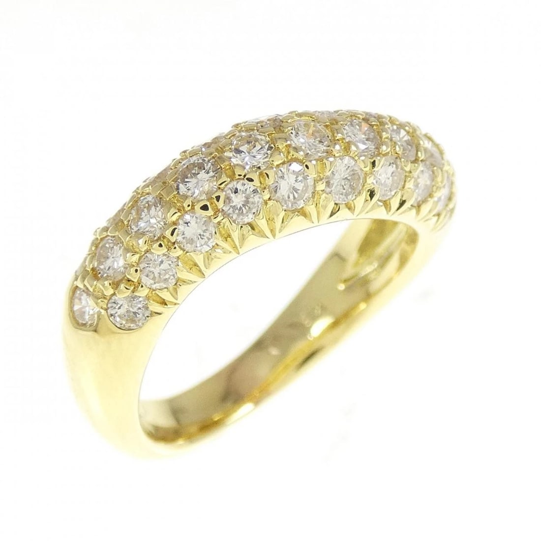 K18YG DIAMOND RING: K18YG Diamond Ring Brand: Unbranded Type: Ring Material: K18 Yellow Gold, Main Stone/Creation Natural Color: yellow gold Size: 3.5US Accessories: None Accessories Notice: When purchasing