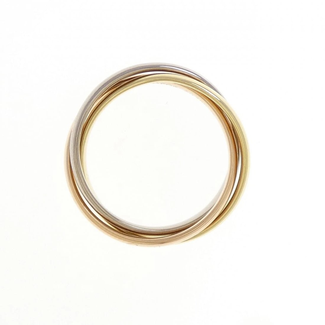 CARTIER TRINITY SMALL RING: Cartier Trinity small ring Brand: CARTIER Type: Ring Material: 750 Yellow Gold/750 White Gold/750 Pink Gold, Color: None Size: US8 Accessories: None Accessories Notice: When purchasing pre