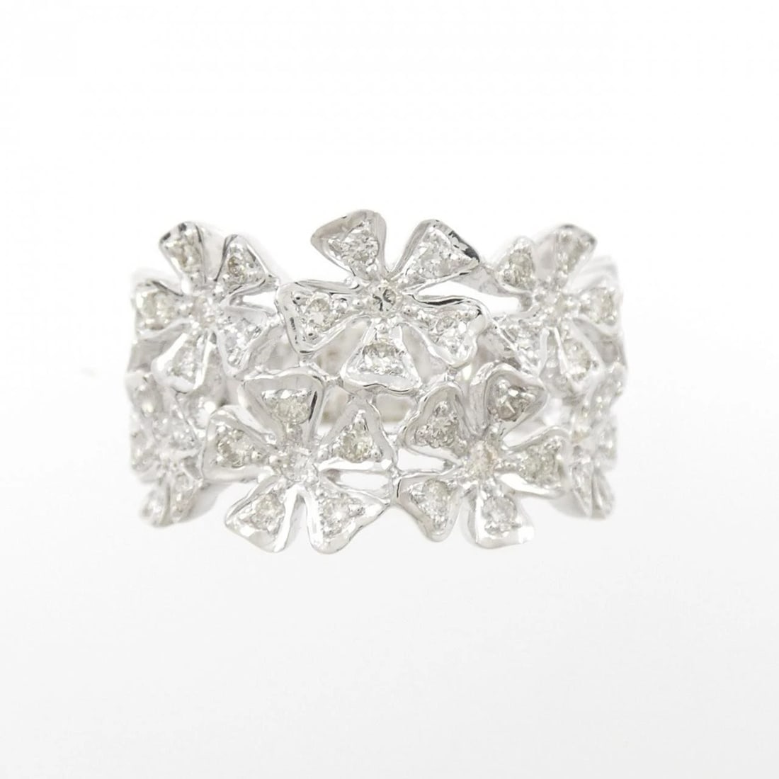 K18WG DIAMOND RING - 2