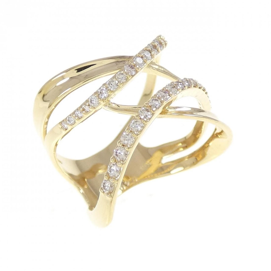 K18YG DIAMOND RING: K18YG Diamond Ring Brand: Unbranded Type: Ring Material: K18 Yellow Gold, Main Stone/Creation Natural Color: Yellow Gold Size: 8-8.5 (US size) Accessories: None Accessories Notice: When