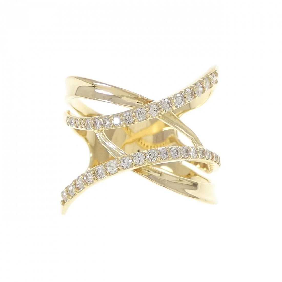 K18YG DIAMOND RING - 2