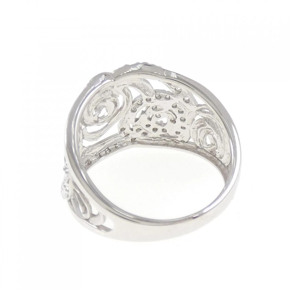 K18WG ROSE DIAMOND RING - 3