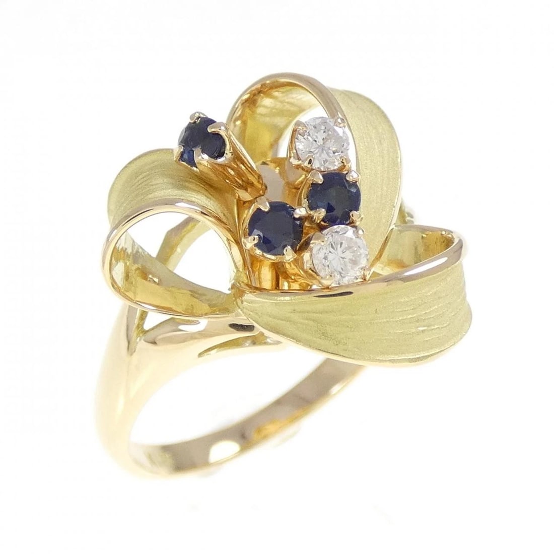 K18YG SAPPHIRE RING: K18YG Sapphire Ring Brand: Unbranded Type: Ring Material: K18 Yellow Gold, Main Stone/Creation sapphire Color: yellow gold Size: 6.5US Accessories: None Accessories Notice: When purchasing