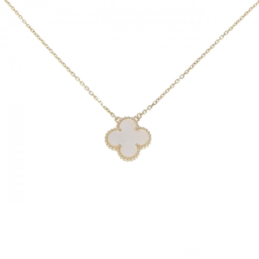 VAN CLEEF & ARPELS ALHAMBRA NECKLACE: Van Cleef & Arpels Alhambra Necklace Brand: Van Cleef & Arpels Type: Necklace Material: 750 yellow gold, Main Stone/Creation Mother Of Pearl Color: yellow gold Size: 37?41cm,Actual Size