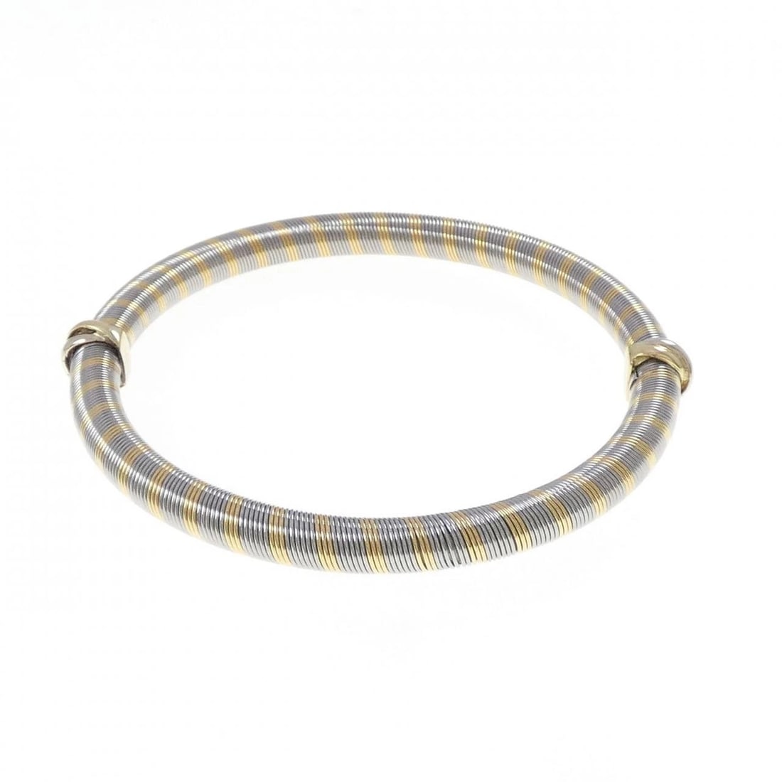 CARTIER 750YG ST BANGLE: Cartier 750YG ST Bangle Brand: Cartier Type: Bracelet Material: 750 Yellow Gold SST, Color: yellow gold Size: 19cm,ActualSize Max W: 8.9mm Accessories: None Accessories Notice: When