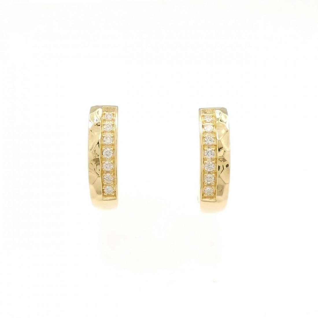 K18YG DIAMOND EARRINGS: K18YG Diamond Earrings Brand: Unbranded Type: Earrings Material: K18 Yellow Gold, Main Stone/Creation Natural Color: yellow gold Size: HxW: 14.9mmx4.1mm Accessories: None Accessories Notice: