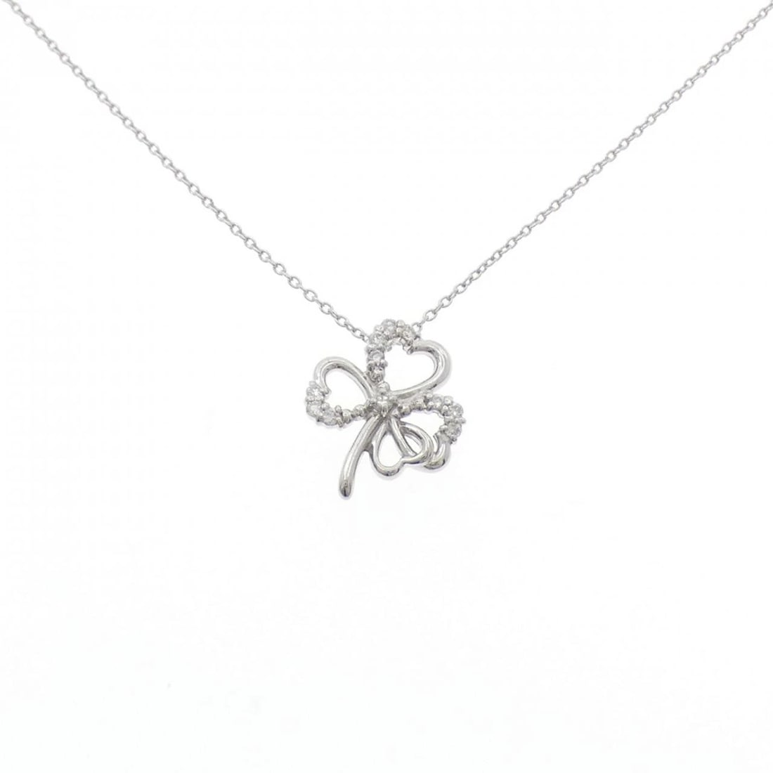 PT900 PT850 CLOVER DIAMOND NECKLACE: PT900 PT850 Clover Diamond Necklace Brand: Unbranded Type: Necklace Material: Platinum 900 Platinum 850, Main Stone/Creation Natural Color: platinum Size: 45cmPendant top H x W: 12.7mmx11.7mm