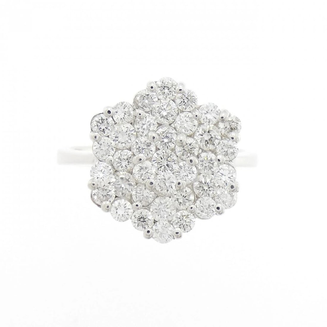 K18WG PAVE DIAMOND RING - 2