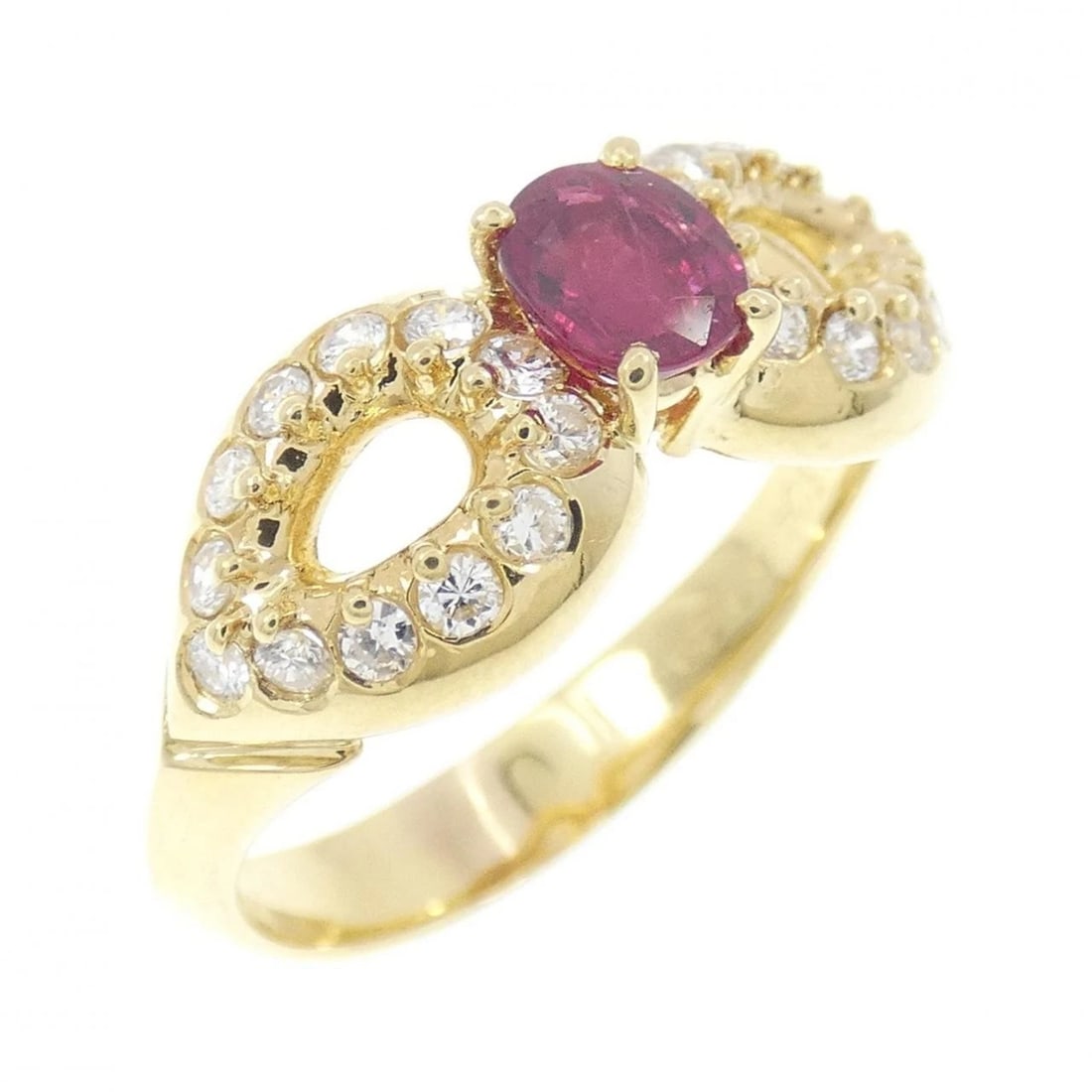 18K YELLOW GOLD RUBY RING (1 of 3)