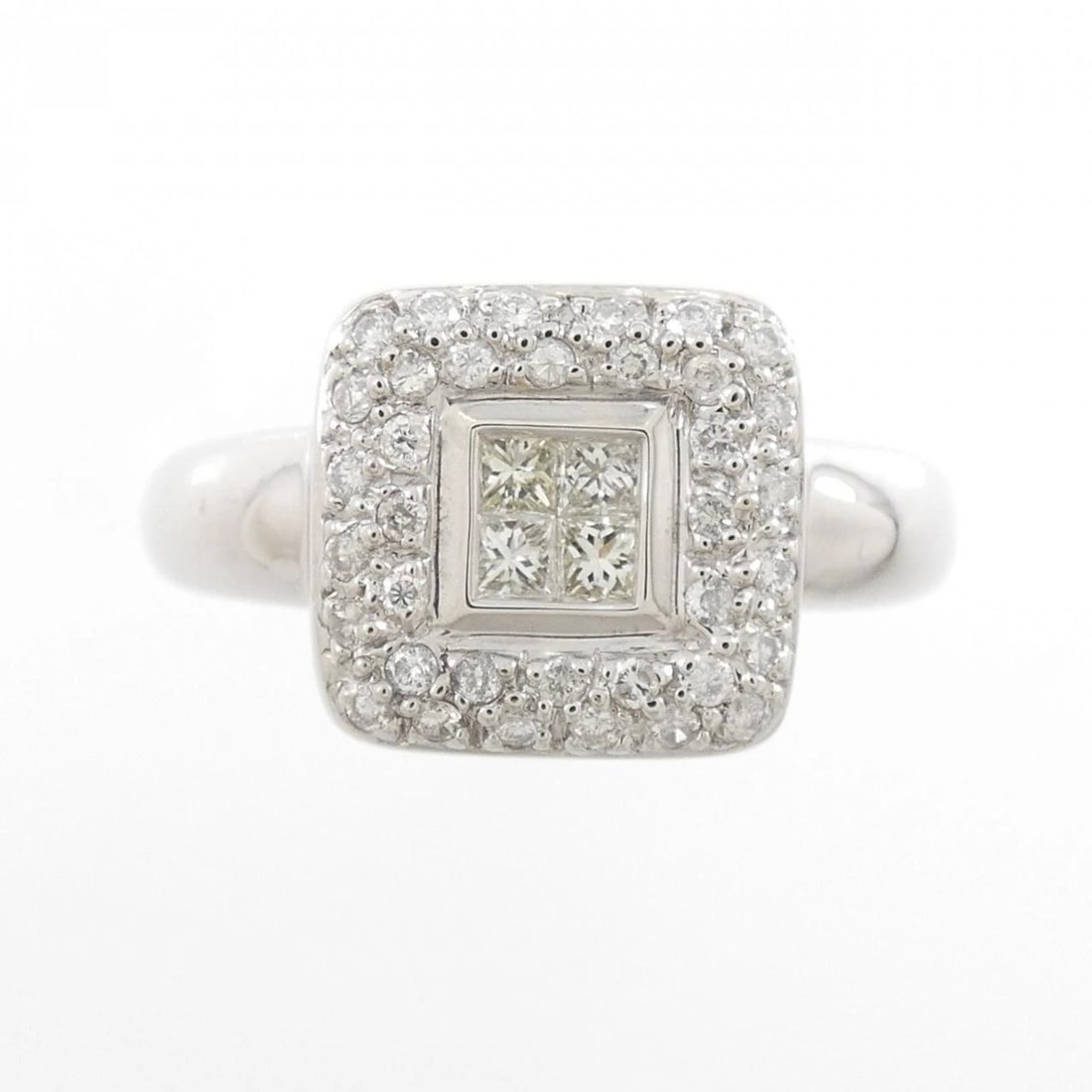 K18WG DIAMOND RING - 2