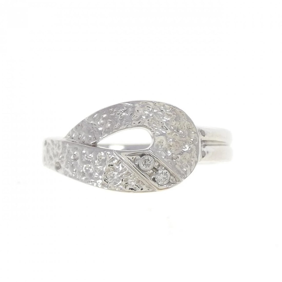 K18WG DIAMOND RING - 2